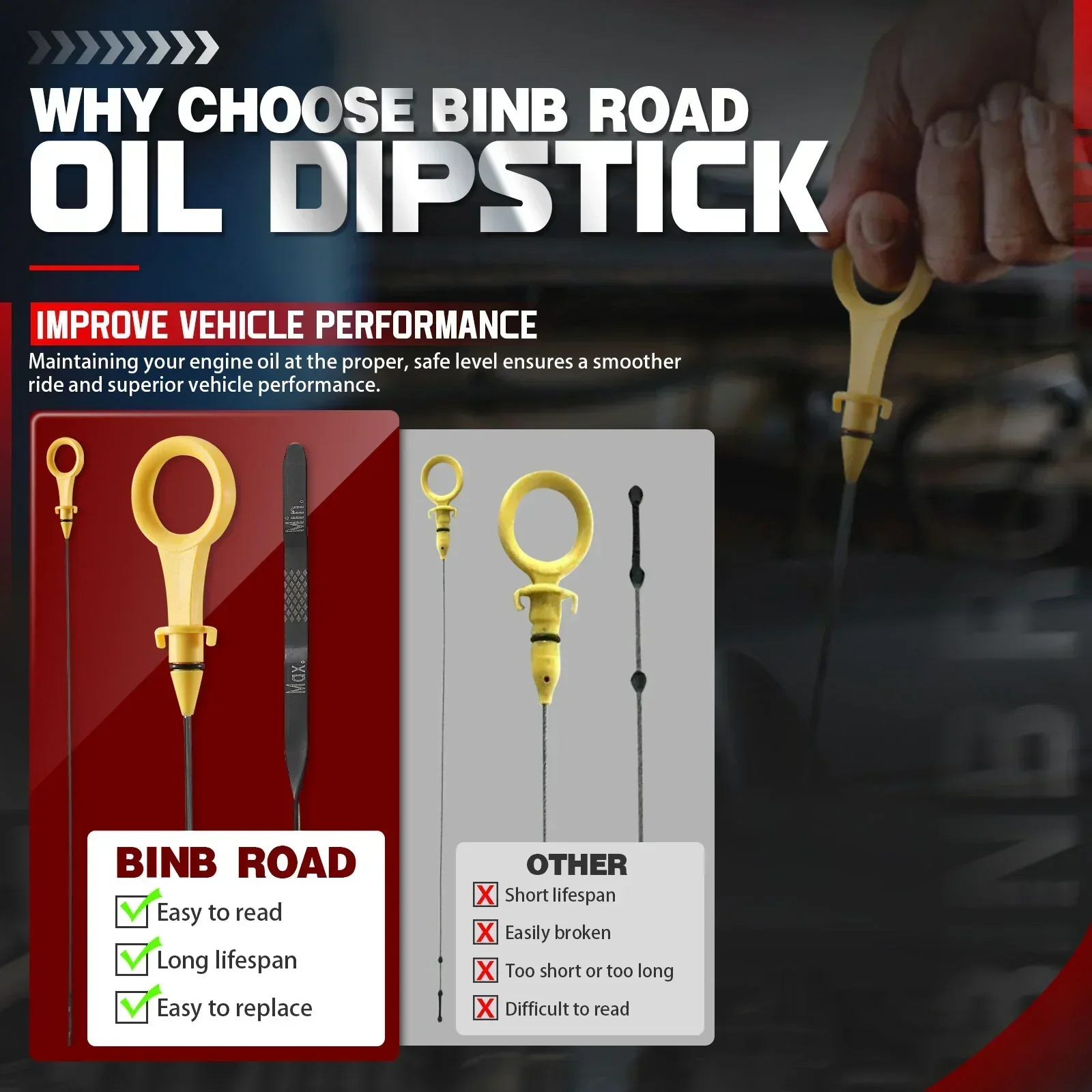 06H115611E 06J115611F Engine Oil Fluid Dipstick - Image 5