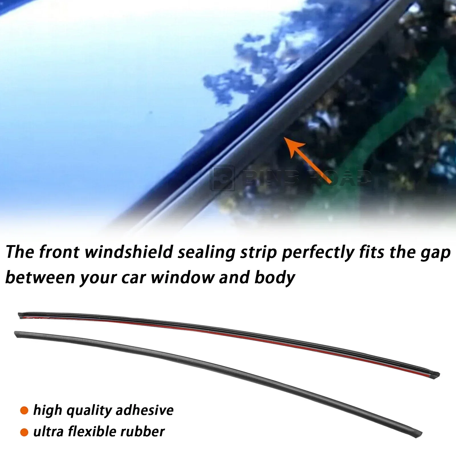 51317061967 Windshield Moulding Seal - Front Upper - Image 7