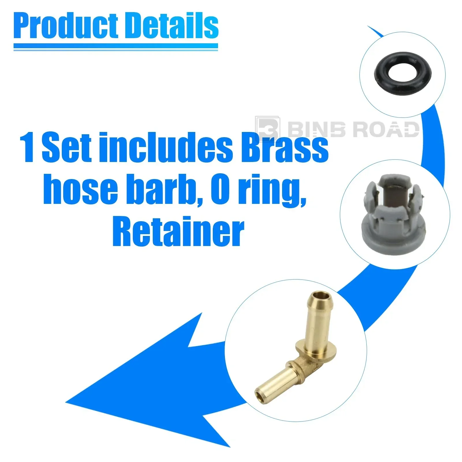 US LR049990 Thermostat Water Outlet Hose Connector Kit - Image 7